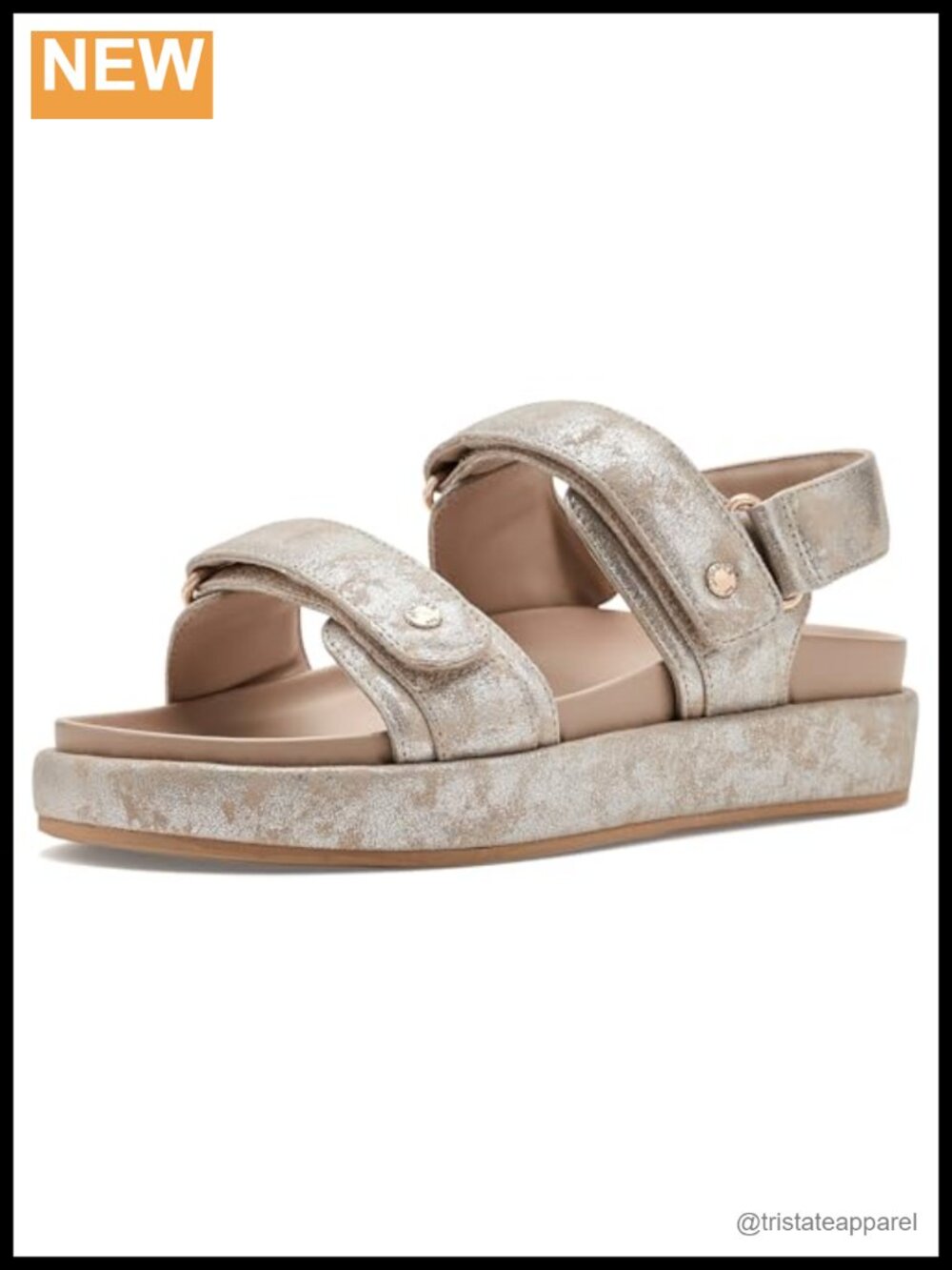 J/Slides Leather Suede Platform Sandals Double Strap Slip On Comfort